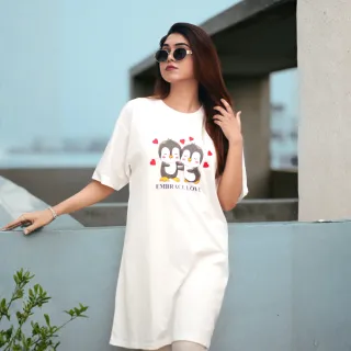 ৪ পিস লেডিস লং টি-শার্ট কম্বো ১১৯৯ টাকা (Style-Orange Juice Megenta // Embrance White // Labubu Blac thumbnail 3