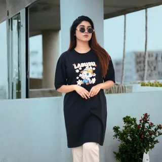 2 Pis Long T-Shirt Combo (Labubu Black // Orange Juice Megenta) thumbnail 4